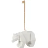 Gifi Animal origami en céramique blanc à poser ou à suspendre^ Décoration Sapin