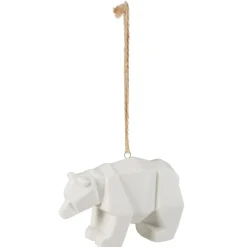 Gifi Animal origami en céramique blanc à poser ou à suspendre^ Décoration Sapin