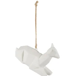 Gifi Animal origami en céramique blanc à poser ou à suspendre^ Décoration Sapin