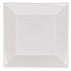 Clearance Gifi Assiette carrée 23x23 cm design incurvé blanc x6