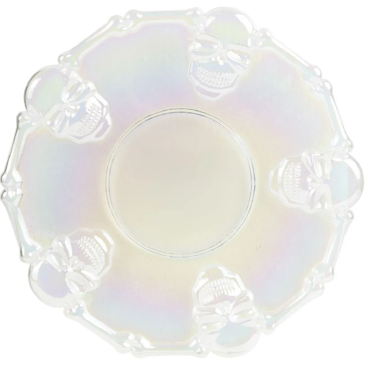 Outlet Gifi Assiette Halloween transparente crâne