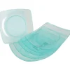 Clearance Gifi Assiette plastique bleu x4