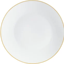 Clearance Gifi Assiette plate blanche à bord coloré dépareillé x4