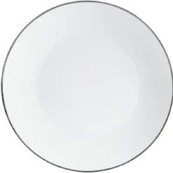 Clearance Gifi Assiette plate blanche à bord coloré dépareillé x4