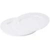 Best Gifi Assiette plate blanche contour avec motifs en relief x6