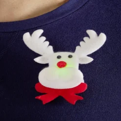 Outlet Gifi Badge lumineux Noël rouge et blanc - 4 modèles