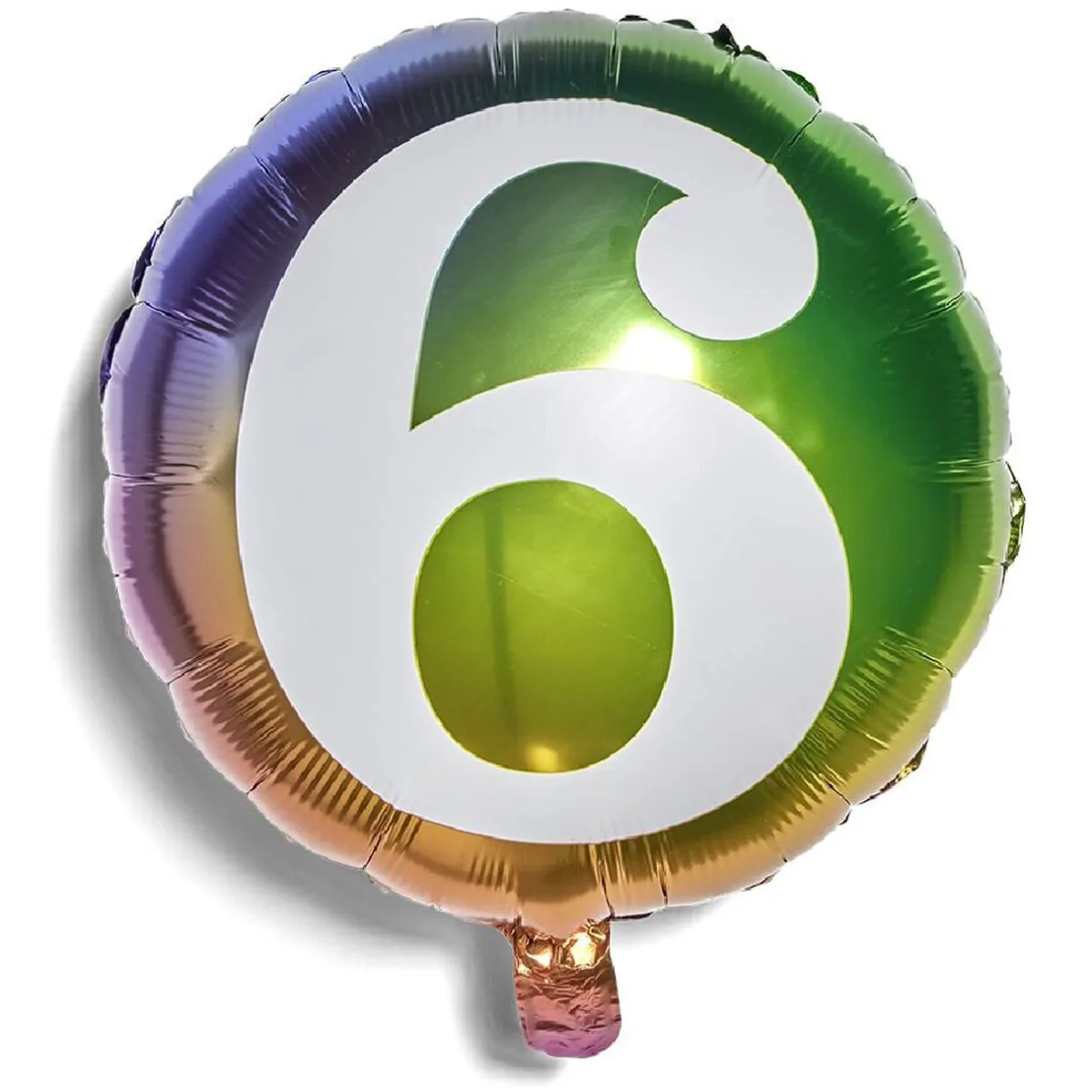 Online Gifi Ballon alu chiffre 6 métallisé multicolore Ø45cm