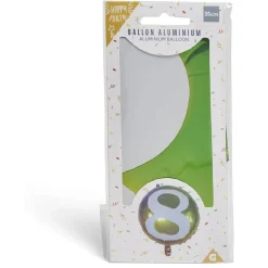 Clearance Gifi Ballon alu chiffre 8 métallisé multicolore Ø45cm