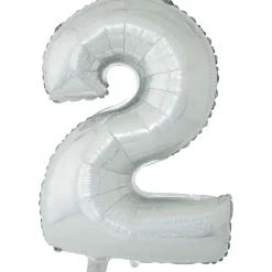 Outlet Gifi Ballon chiffre 2 aluminium