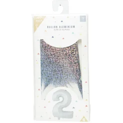 Outlet Gifi Ballon chiffre 2 aluminium