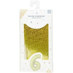 Clearance Gifi Ballon chiffre 6 en aluminium