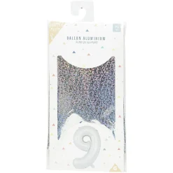 Outlet Gifi Ballon chiffre 9 en aluminium