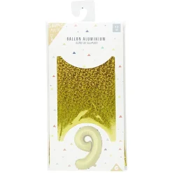 Outlet Gifi Ballon chiffre 9 en aluminium