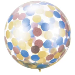 Clearance Gifi Ballon confettis bleu, rose et doré