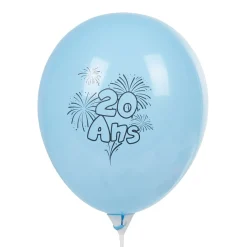 Outlet Gifi Ballon de baudruche anniversaire 20 ans multicolore x10