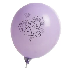 Sale Gifi Ballon de baudruche anniversaire 50 ans multicolore x10
