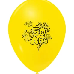 Sale Gifi Ballon de baudruche anniversaire 50 ans multicolore x10