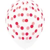 Sale Gifi Ballon de baudruche blanc motif pois rose et rouge x8
