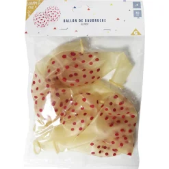 Sale Gifi Ballon de baudruche blanc motif pois rose et rouge x8