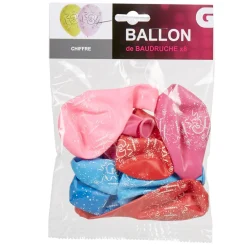 Best Gifi Ballon de baudruche chiffre 3 multicolore x8