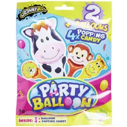 Outlet Gifi Ballon de fête x2 avec sachet de poudre pétillante x4