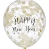 Clearance Gifi Ballon H30cm avec confettis transparent doré x6