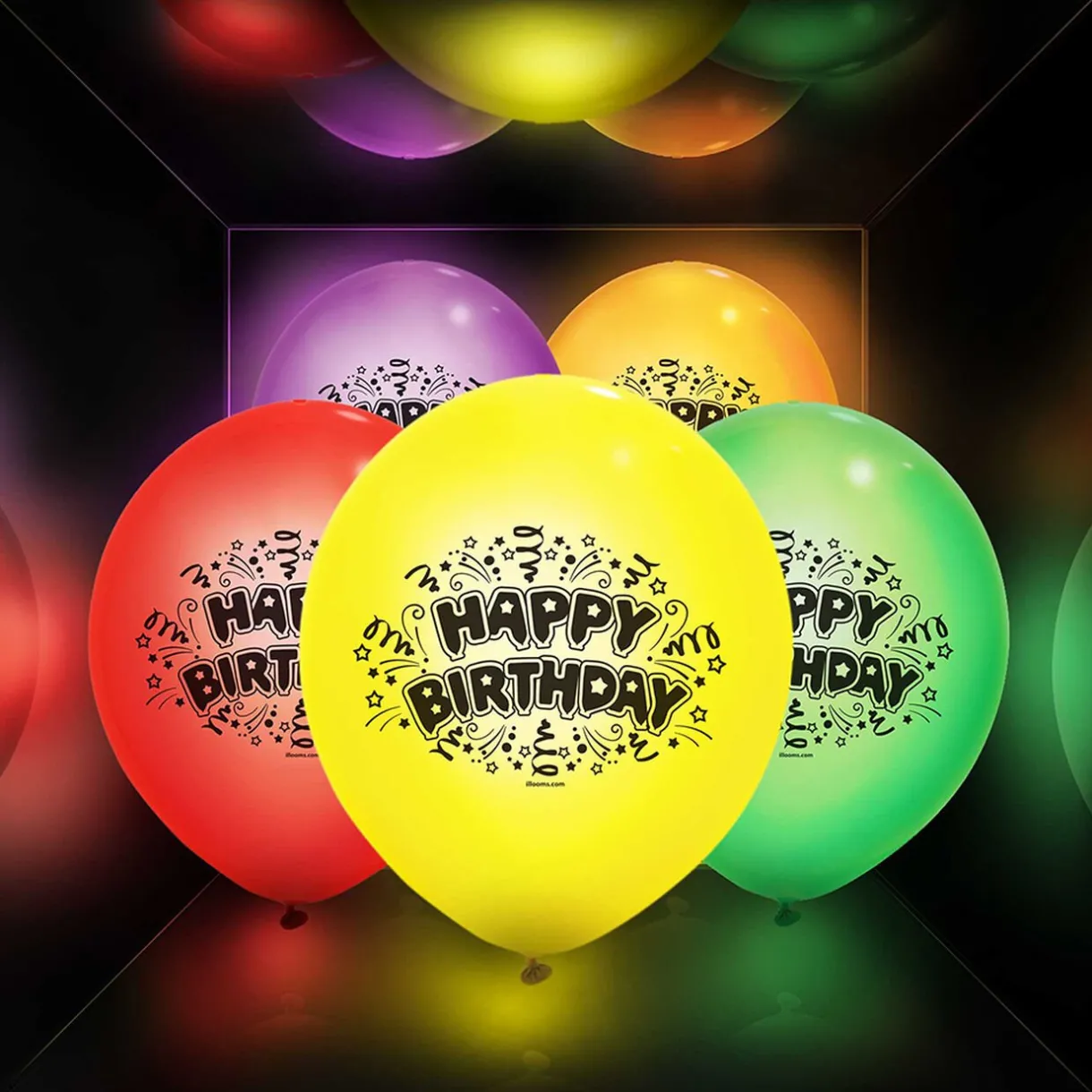 Best Gifi Ballon led coloré Happy Birthday x 5