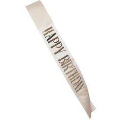 Outlet Gifi Bandeau anniversaire Happy Birthday rose ou bleu L160cm