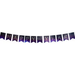 Clearance Gifi Bannière happy new year 300cm violet