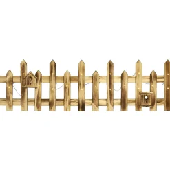 Gifi Barrière en bois lumineuse clôture de Noël 18 LED blanc chaud^ Décoration Intérieure De Noël