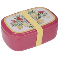 Sale Gifi Bento rose décor fruits exotiques multicolores
