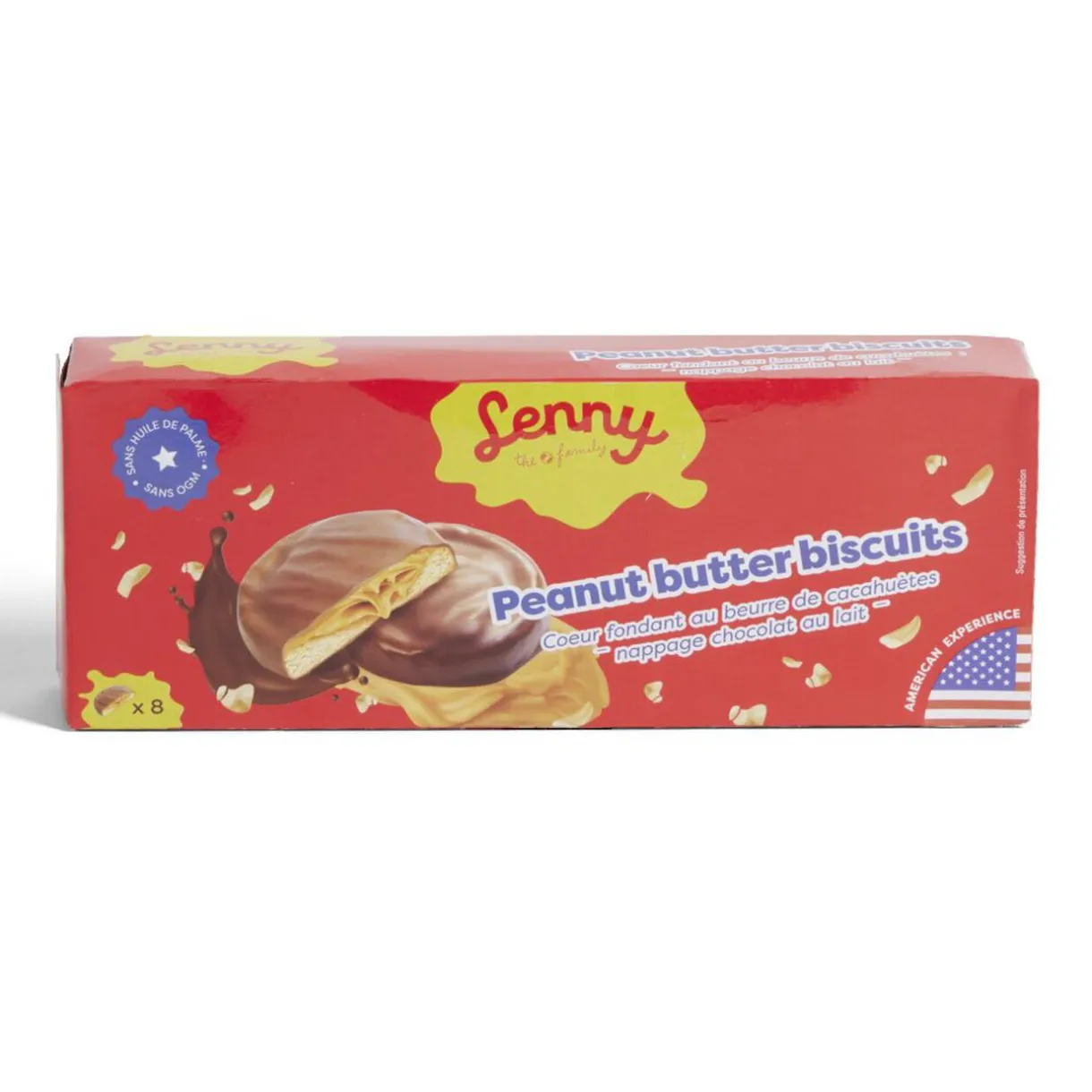 Best Gifi Biscuits Lenny beurre de cacahuète coeur fondant nappage chocolat au lait 128gr