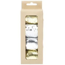 Gifi Bolduc métallisé blanc doré argenté x4^ Loisirs Créatifs Et Emballage Cadeau
