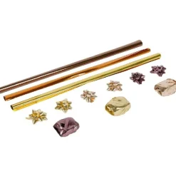 Gifi Bolduc noeud et papier cadeau doré marron^ Loisirs Créatifs Et Emballage Cadeau