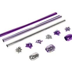 Gifi Bolduc noeud et papier cadeau rose violet argenté^ Loisirs Créatifs Et Emballage Cadeau