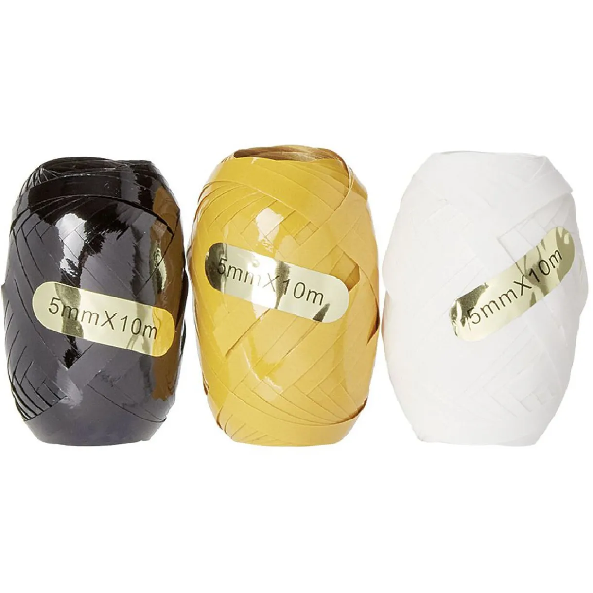 Gifi Bolduc Noël blanc noir et jaune 10m x3^ Loisirs Créatifs Et Emballage Cadeau