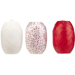 Gifi Bolduc Noël blanc rouge L.10m x3^ Loisirs Créatifs Et Emballage Cadeau