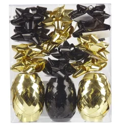 Gifi Bolduc x3 et noeud x12 doré noir^ Loisirs Créatifs Et Emballage Cadeau