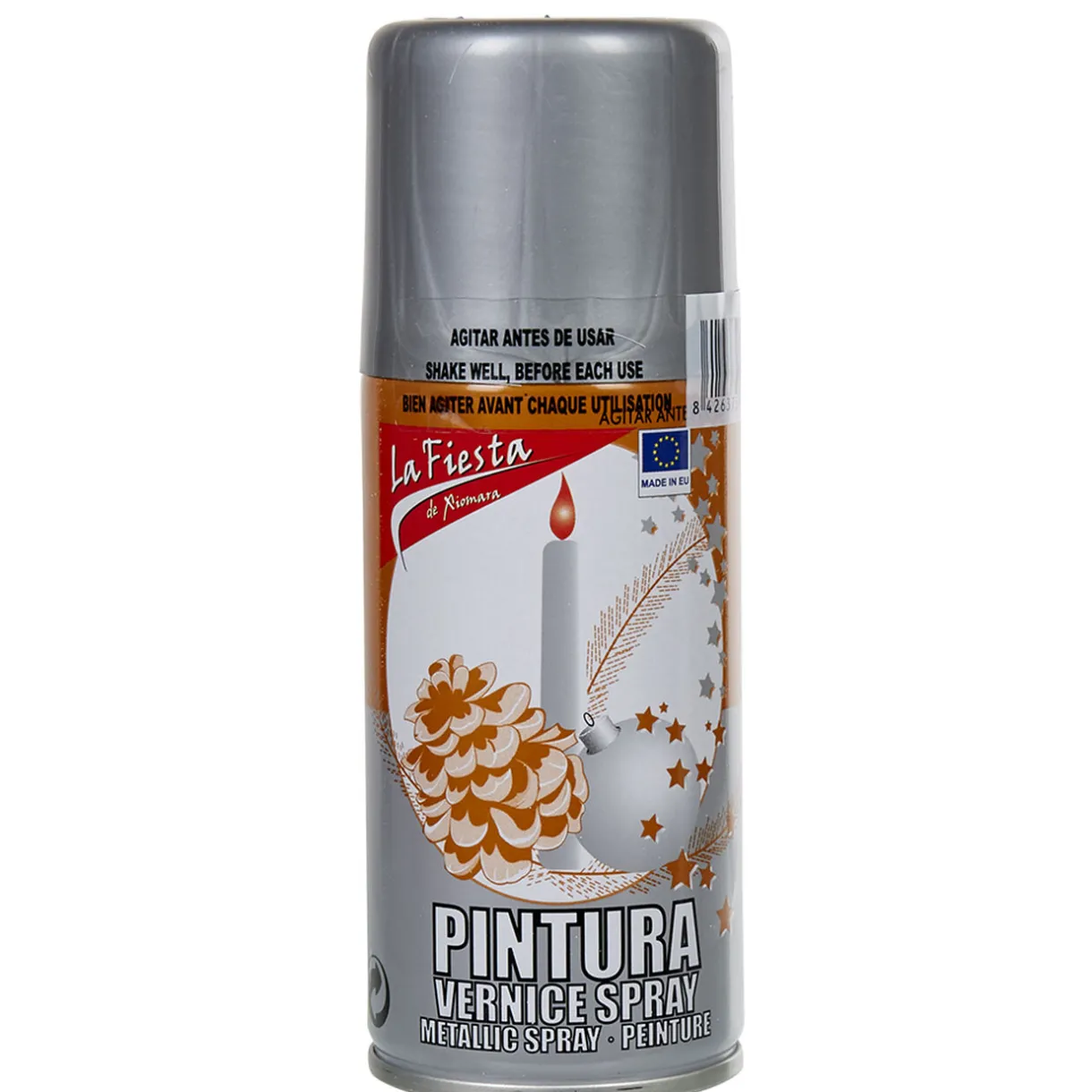 Gifi Bombe spray déco de Noël argentée^ Décoration De Fenêtre