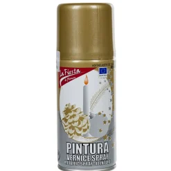 Gifi Bombe spray déco de Noël dorée^ Décoration De Fenêtre