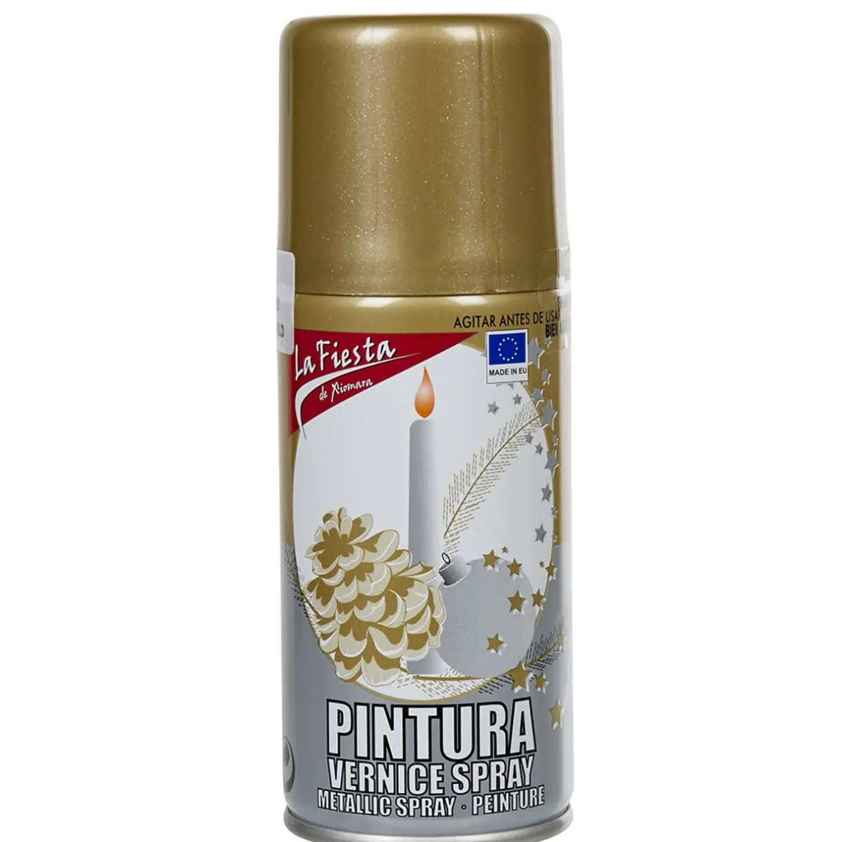 Gifi Bombe spray déco de Noël dorée^ Décoration De Fenêtre