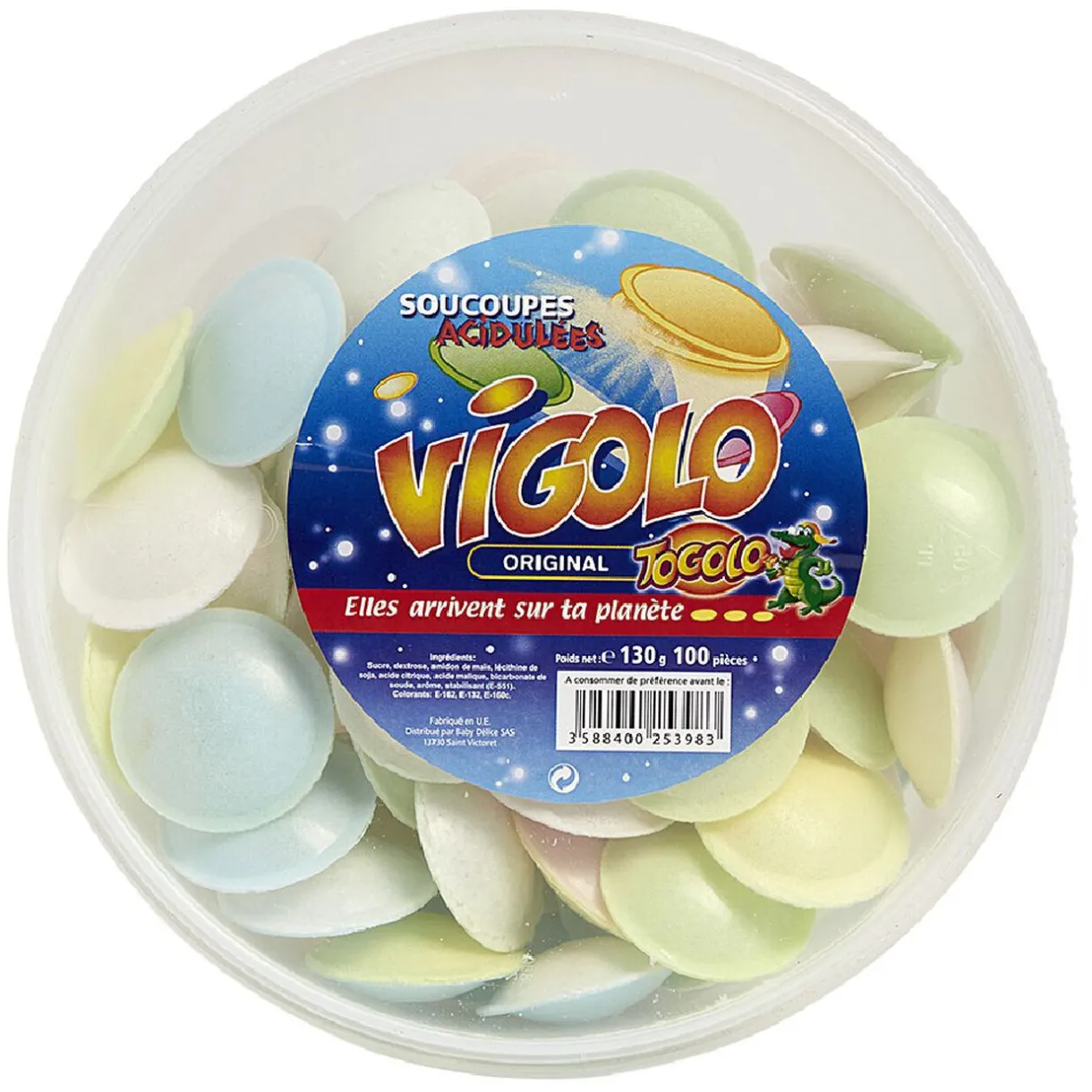 Hot Gifi Bonbon soucoupe acidulé Vigolo x 100