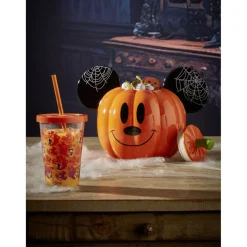 Online Gifi Bonbonnière Disney Mickey citrouille orange et noir 2 faces Ø14xH18cm