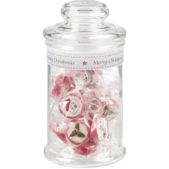 Sale Gifi Bonbonnière en verre remplie de bonbons de Noël