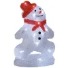 Gifi Bonhomme de neige 2D lumineux rouge et blanc^ Décoration Extérieure De Noël