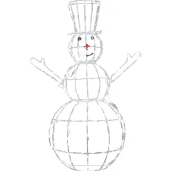 Gifi Bonhomme de neige lumineux blanc 1,5 m^ Décoration Extérieure De Noël