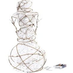 Gifi Bonhomme de neige lumineux 10 LED blanc chaud H40,5 cm^ Décoration Intérieure De Noël