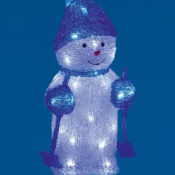 Gifi Bonhomme de neige Noël lumineux h.28 cm^ Décoration Extérieure De Noël