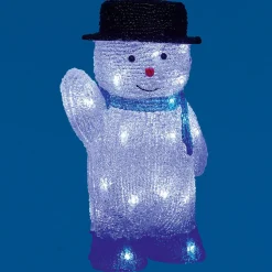 Gifi Bonhomme de neige Noël lumineux h.28 cm^ Décoration Extérieure De Noël