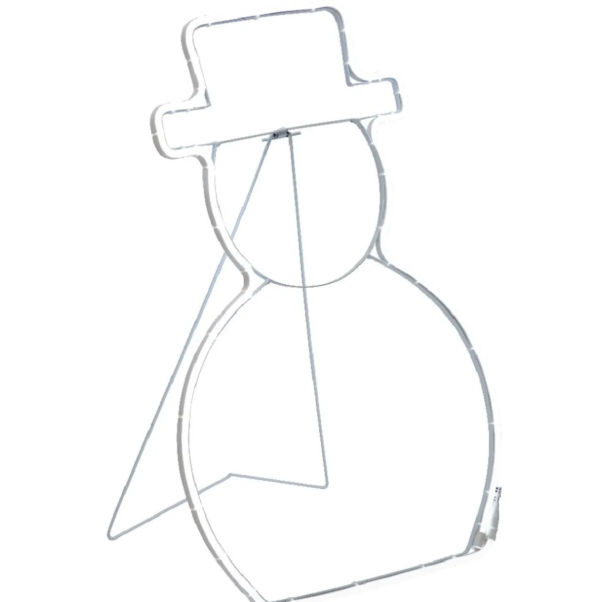 Gifi Bonhomme de neige néon lumineux blanc Noël^ Décoration Extérieure De Noël